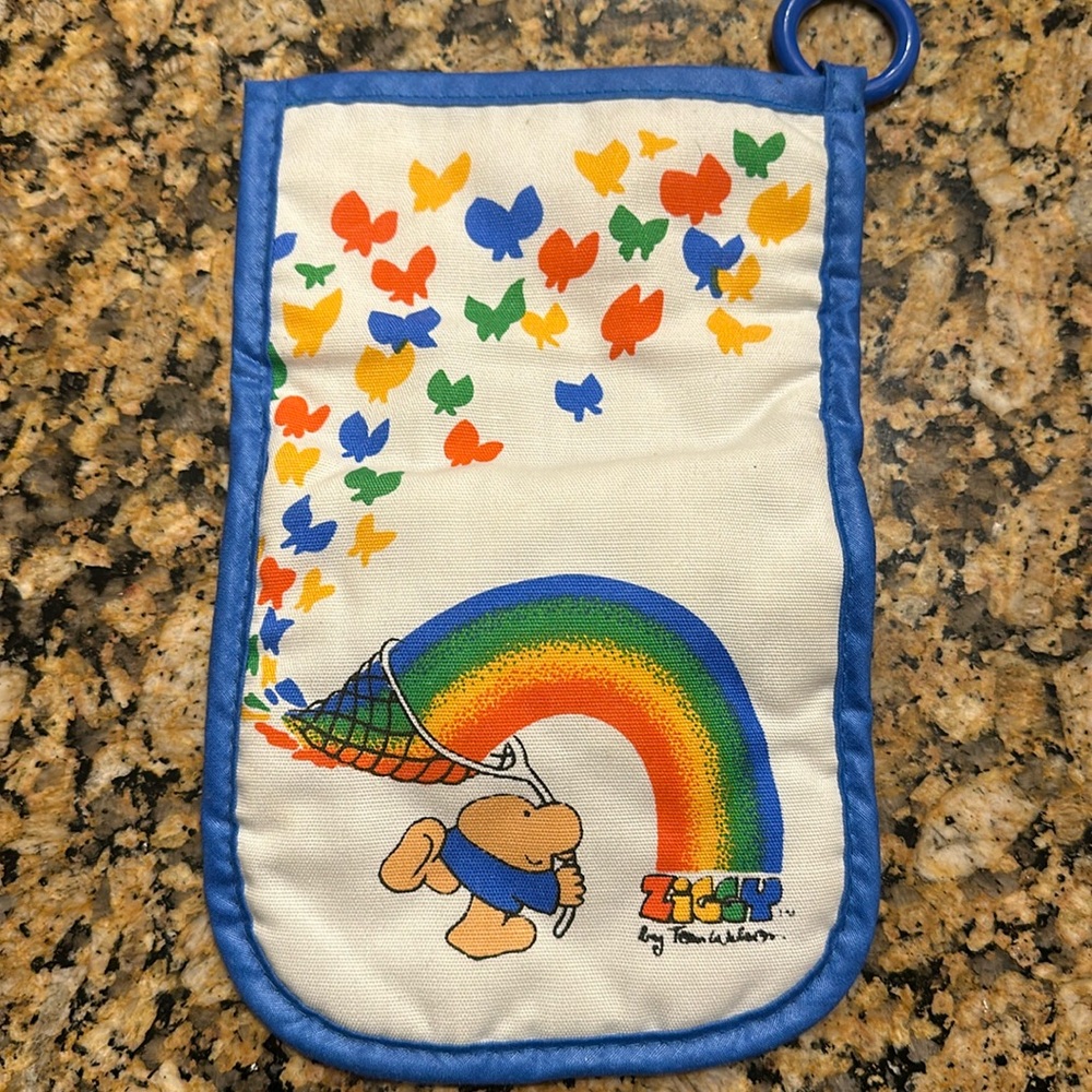 Ziggy Rainbow & Butterflies Pot Holder
